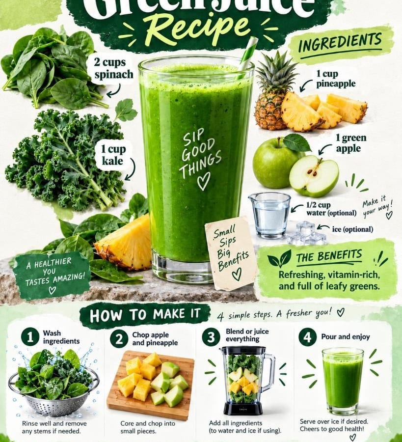 Green Juice Recipe infographic